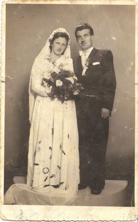 1: Novomanželia Helena a Ján Meliškovci